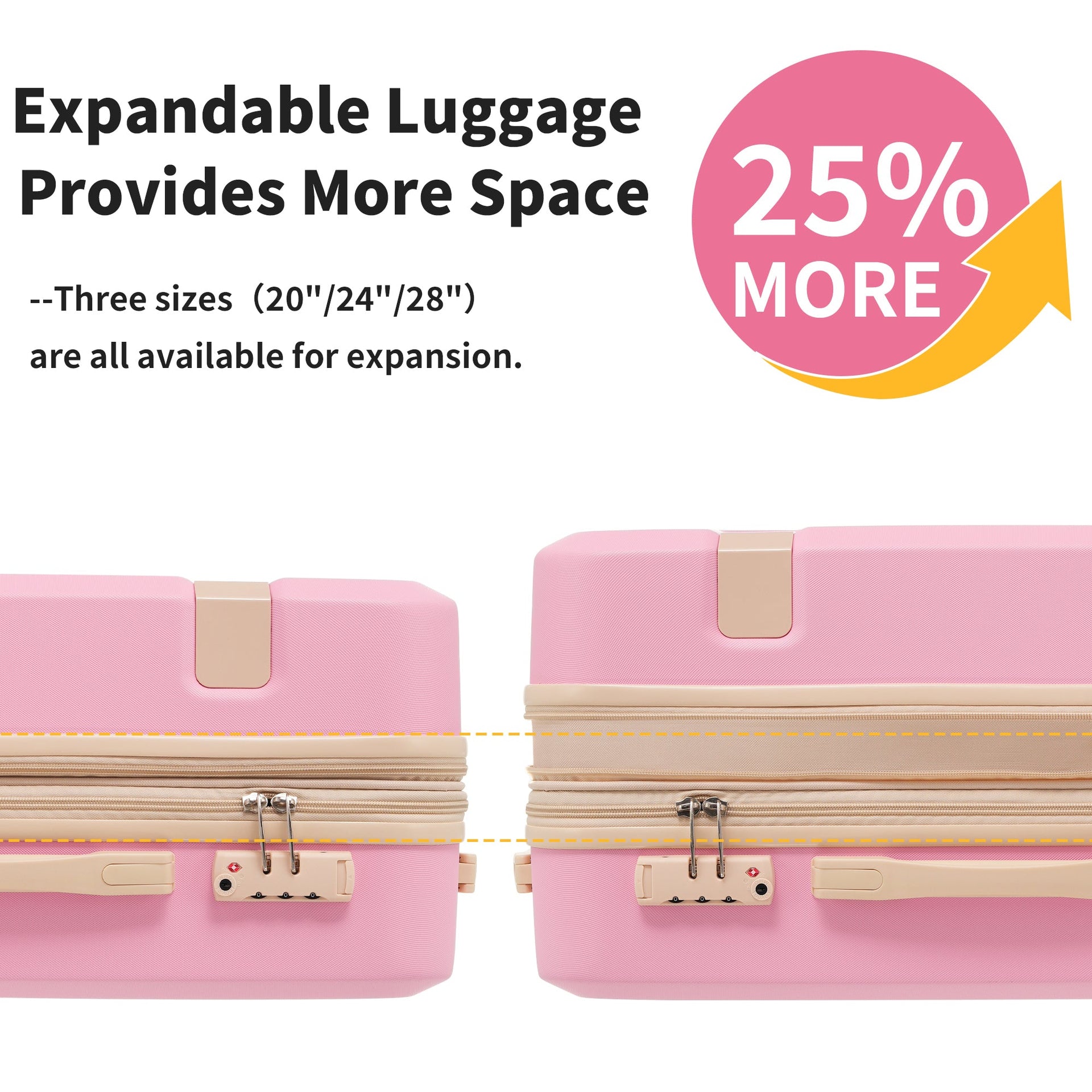 4 Piece Luggage Set with Compression Packing Cubes for Suitcase Expanable Spinner Wheels Lightweight Suitcase with TSA Lock 16 IN+20IN+24IN+28IN