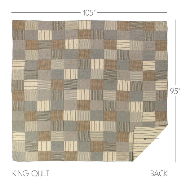 Sawyer Mill Charcoal Batchwork Quilt