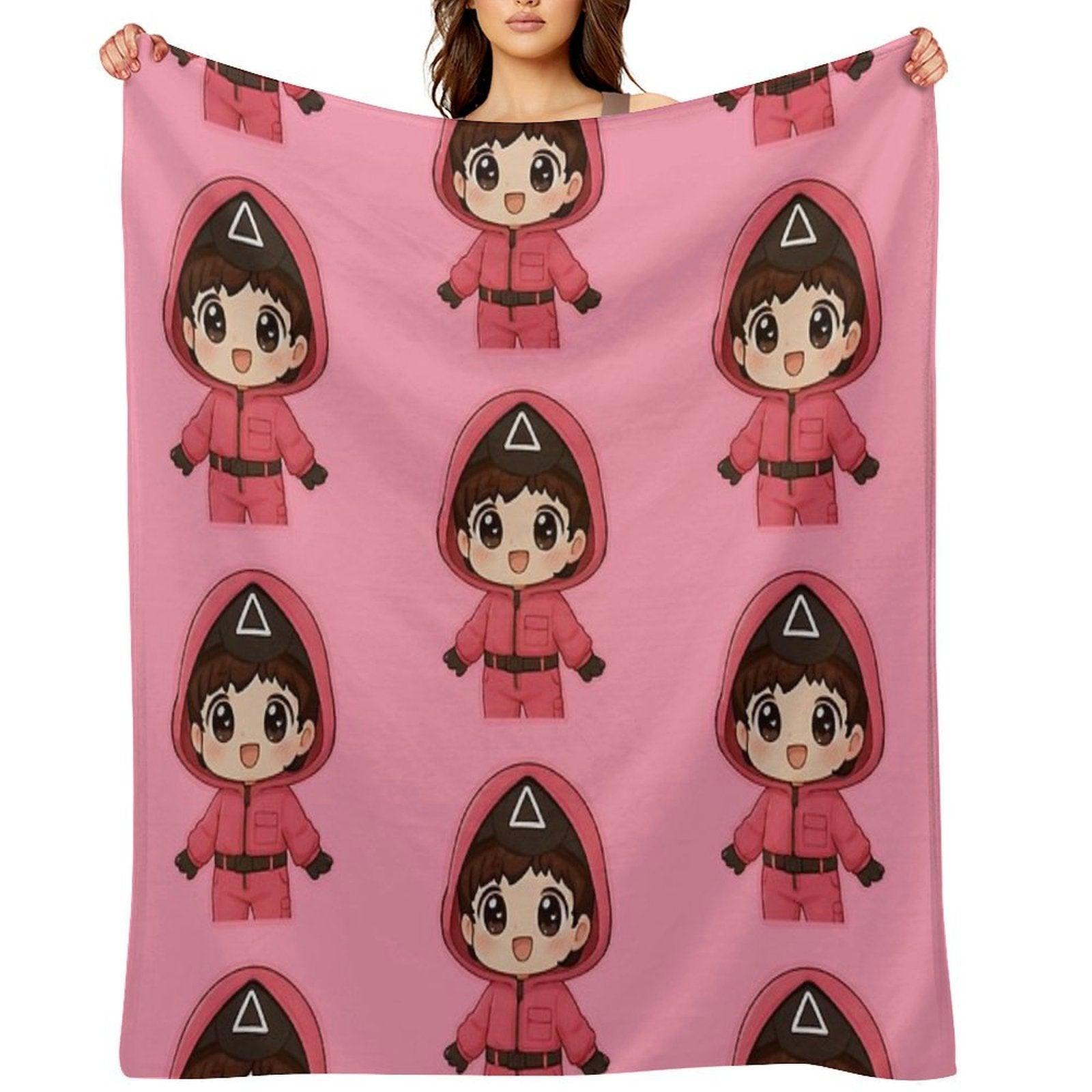 Pink Triangle Guard  Kang No-eul 011 Throw Blanket