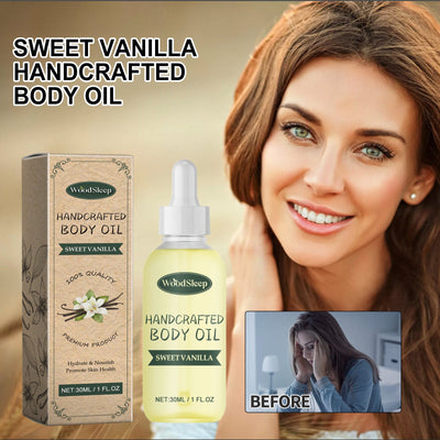 Sweet Vanilla Handcrafted Body Oil, Repair Skin Barrier To Relieve Dry Itchy Red Moist Hydrating Essence Oil