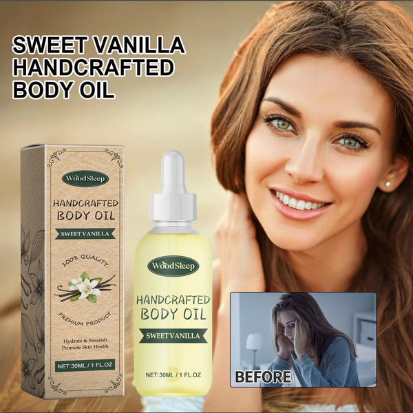Sweet Vanilla Handcrafted Body Oil, Repair Skin Barrier To Relieve Dry Itchy Red Moist Hydrating Essence Oil