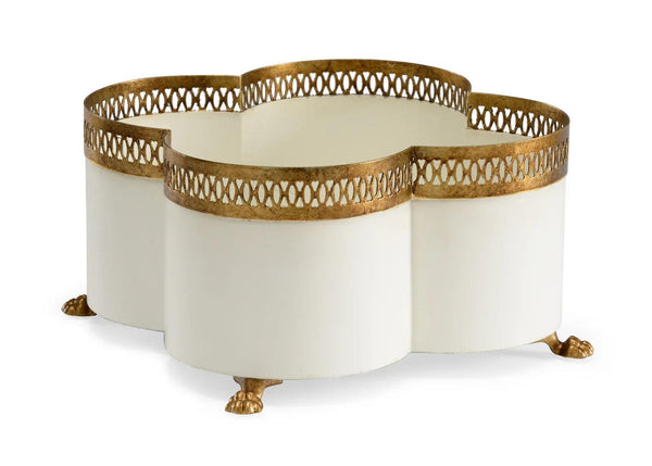Tracery Cachepot - Cream (Sm) - Gifts for You 'n Me