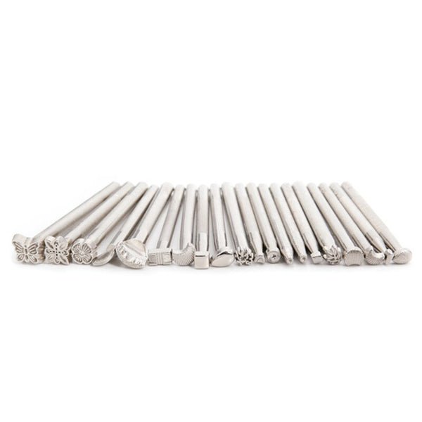 1Set(20Pcs)Leather Carving Hand Working Saddle Making Tools Engraving Craft Set