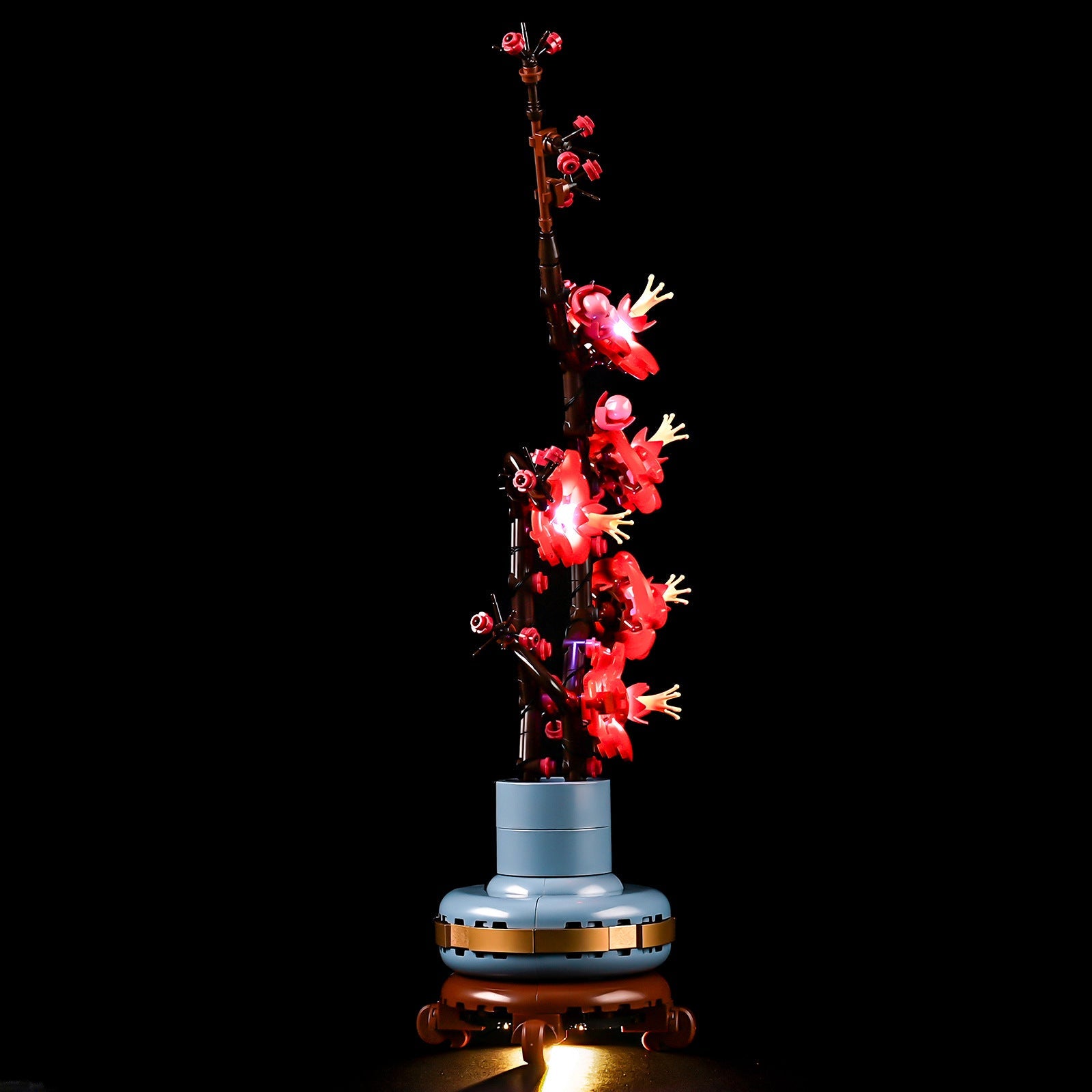 Compatible with LEGO 10369 Plum Blossom LED Lighting Building Blocks Toys Decorative Lights Potted Plants Series