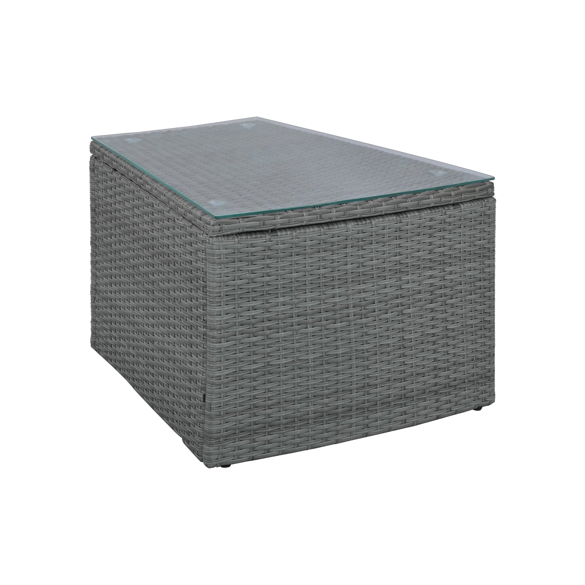 10-Piece Outdoor Sectional Half Round Patio Rattan Sofa Set, PE Wicker Conversation Furniture Set for Free Combination, Blue