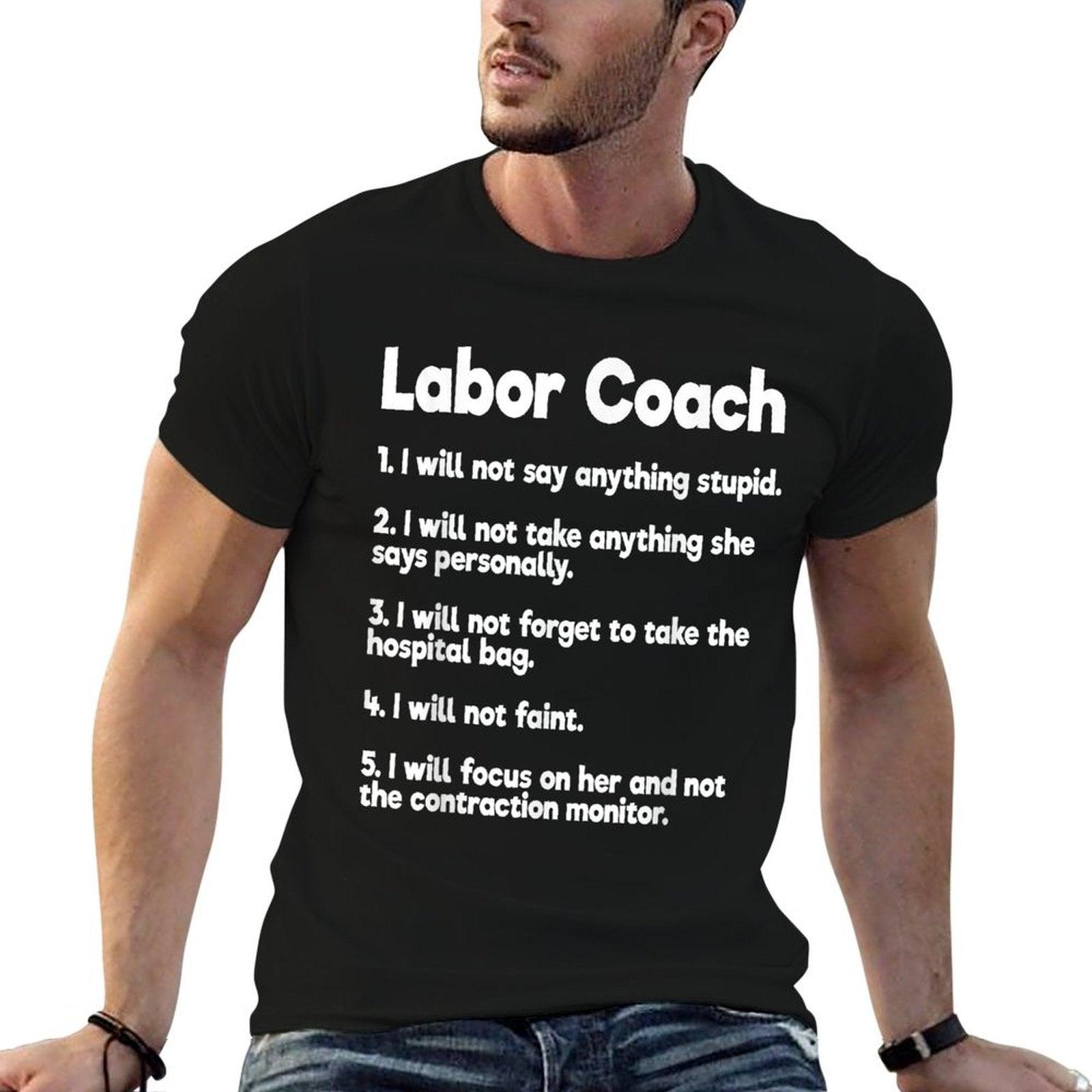 Labor Coach Expecting Dad Rules Papa Funny Baby T-Shirt