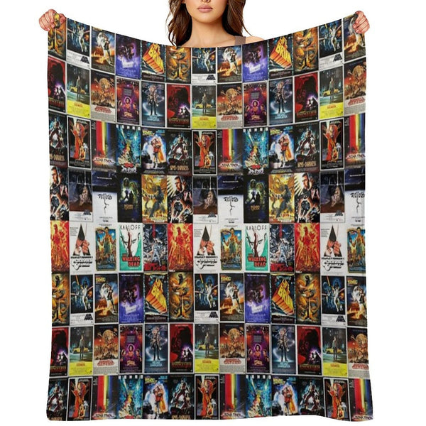 25 Iconic Movies, Movie Poster Collage , Man Cave Poster, Movie Lover Gift Compact Throw Blanket