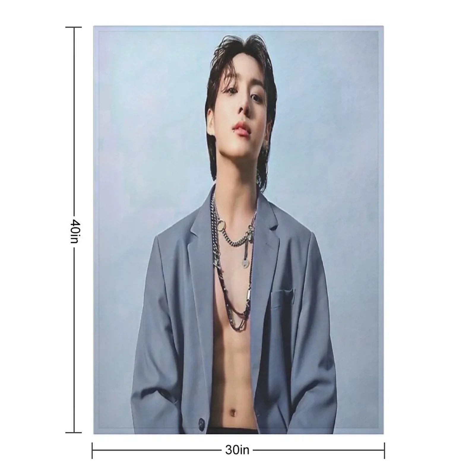 Jungkook Colored Throw Blanket