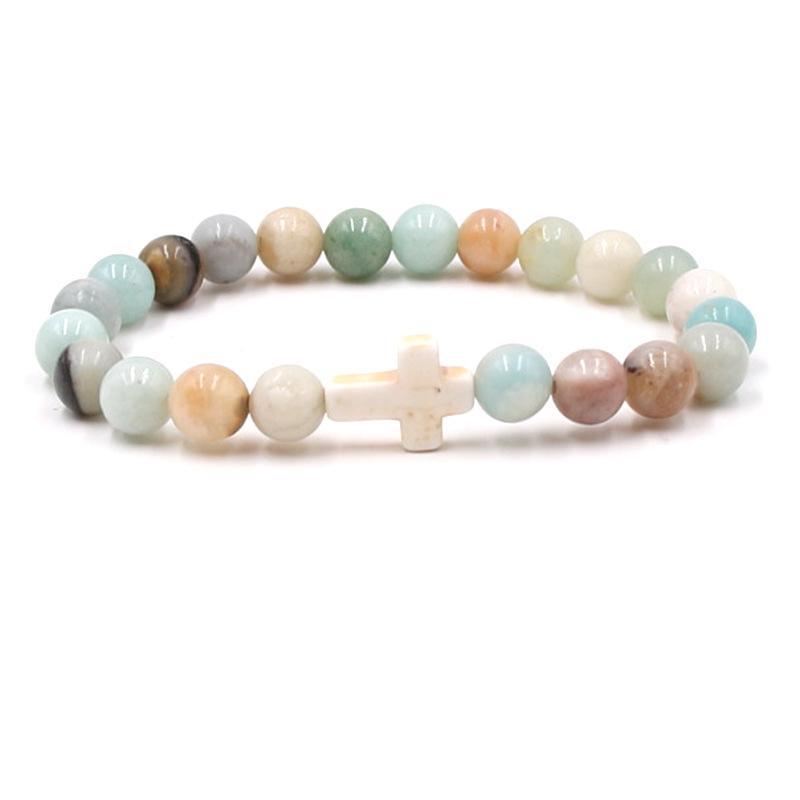 Fashion bead jewelry cross bracelet