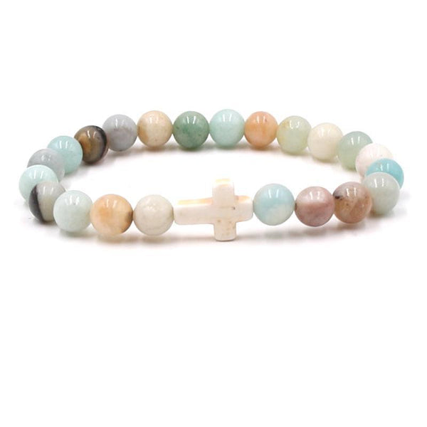 Fashion bead jewelry cross bracelet