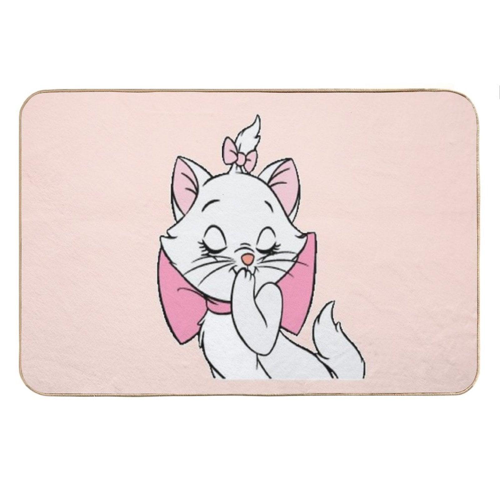 Marie Cute Aristocats. Beautiful Kitty. Cartoon Cat Teehee Bath Mat