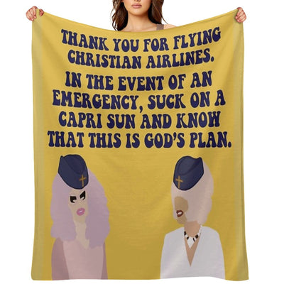 Trixie And Katya Christian Airlines Durable Throw Blanket