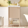 20-inch Bathroom Vanity with Ceramic Sink, Freestanding Single Vanity Set with Soft Closing Door,  French Style.