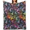 Dragon Fire Dark Rainbow Throw Blanket