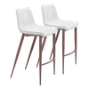 Magnus Barstool (Set of 2) White & Walnut
