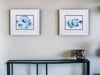 Set Of 2 Blue Watercolor Fish A Framed Art