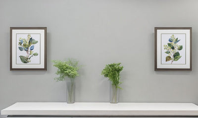 Set Of Two Seeded Eucalyptus Abstract Framed Art