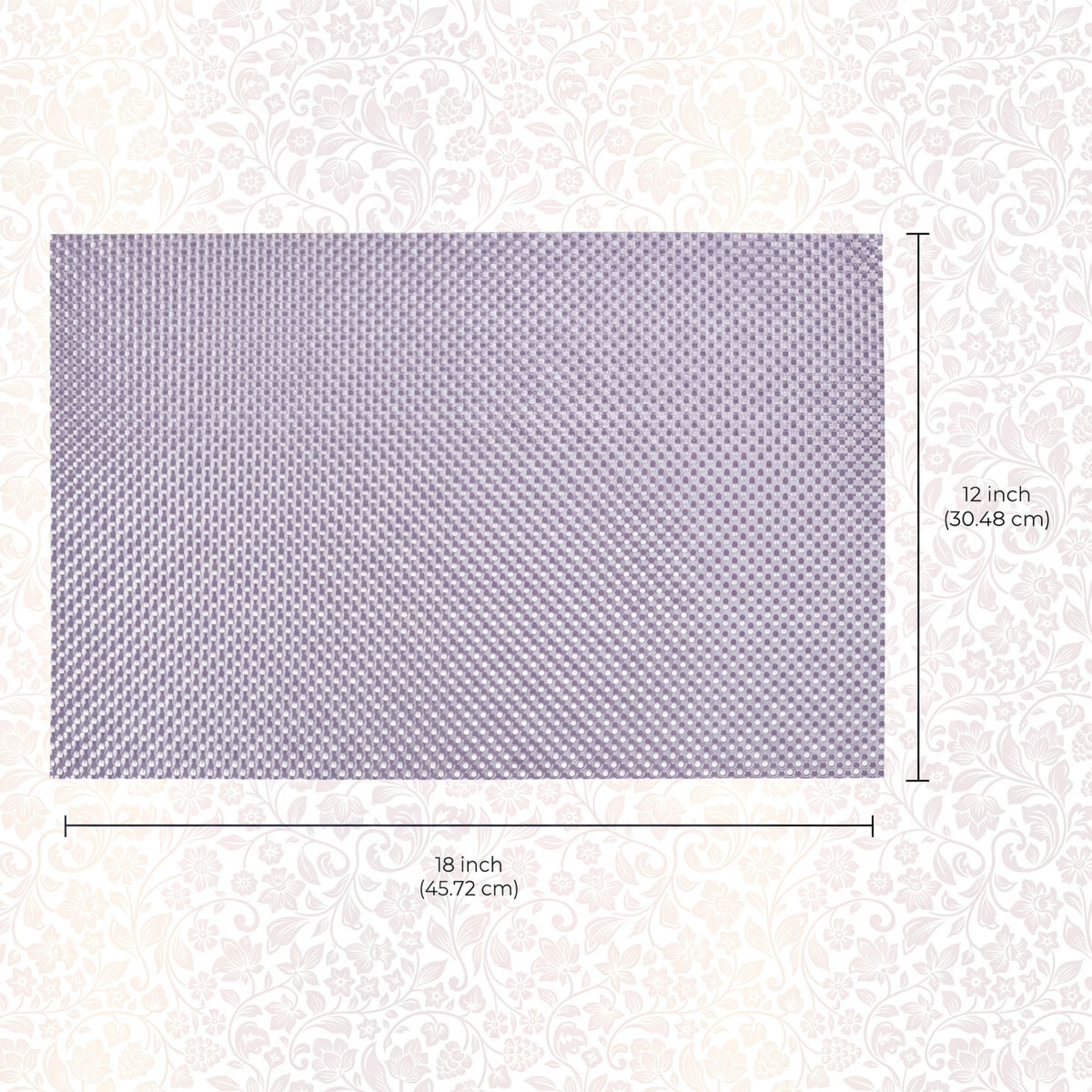 PVC Placemats - Silver Dining Table Mats | Heat Resistant Non Slip Indoor Outdoor