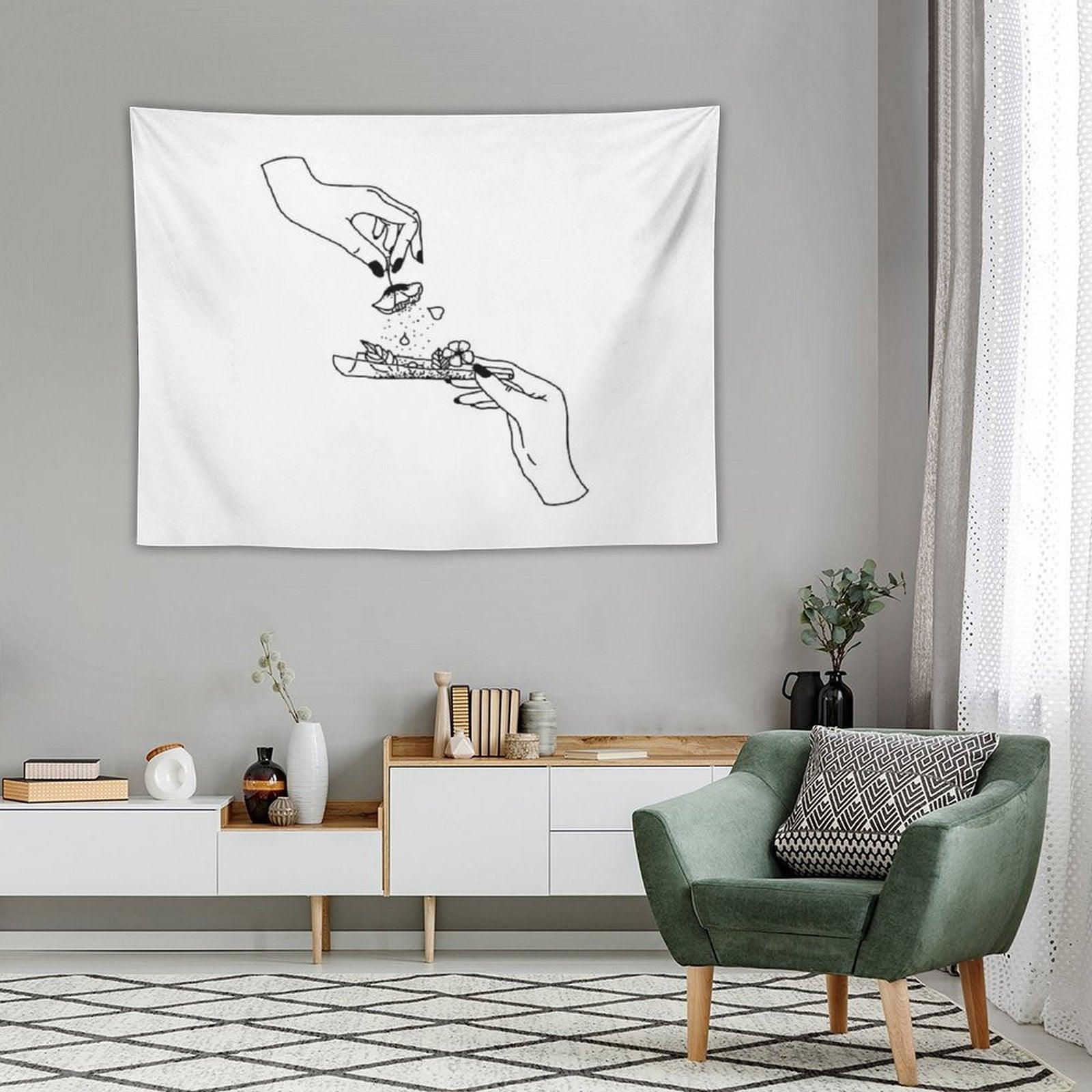Weed Flower Tapestry