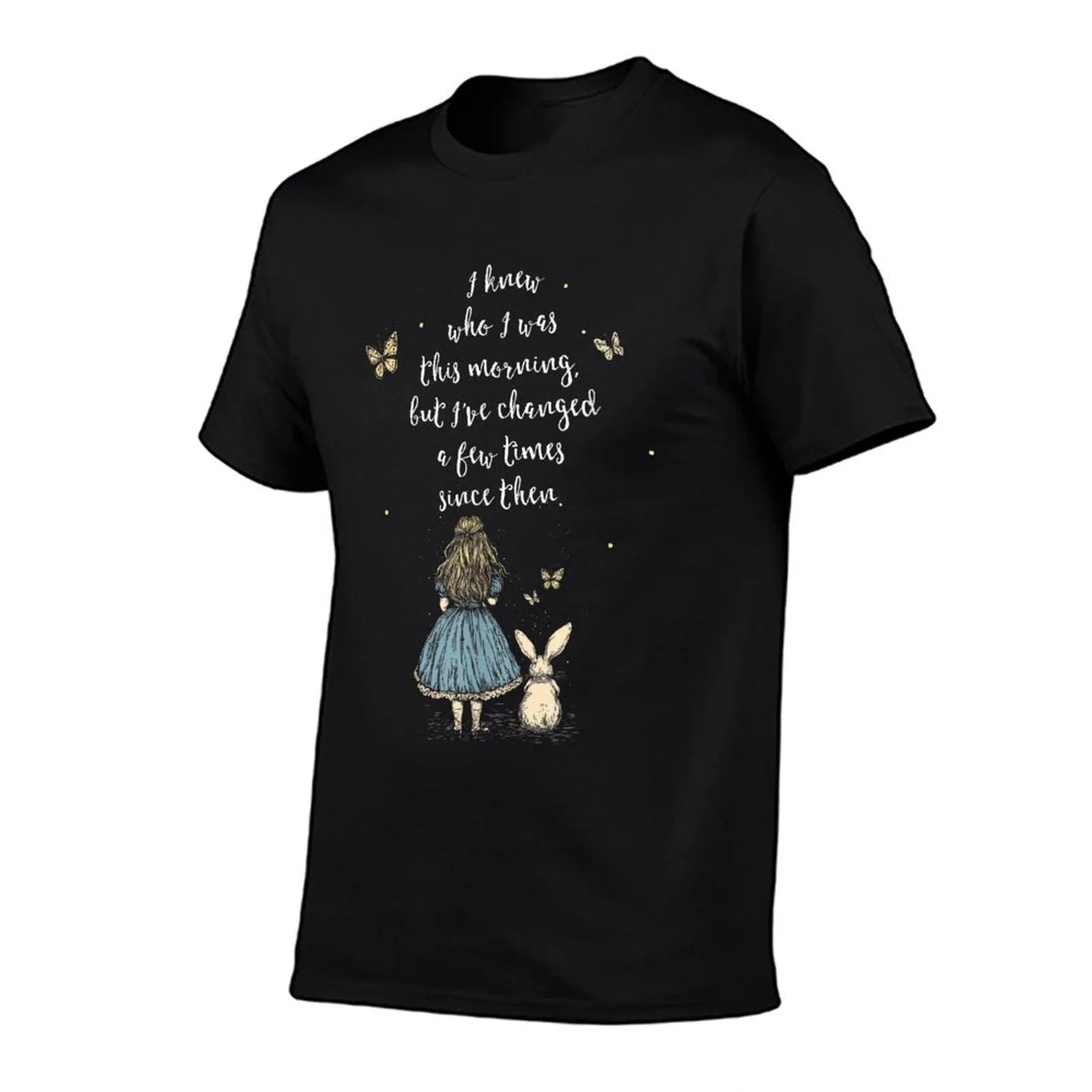 Alice in Wonderland Quote - Whimsical Fantasy Art Rabbit T-Shirt