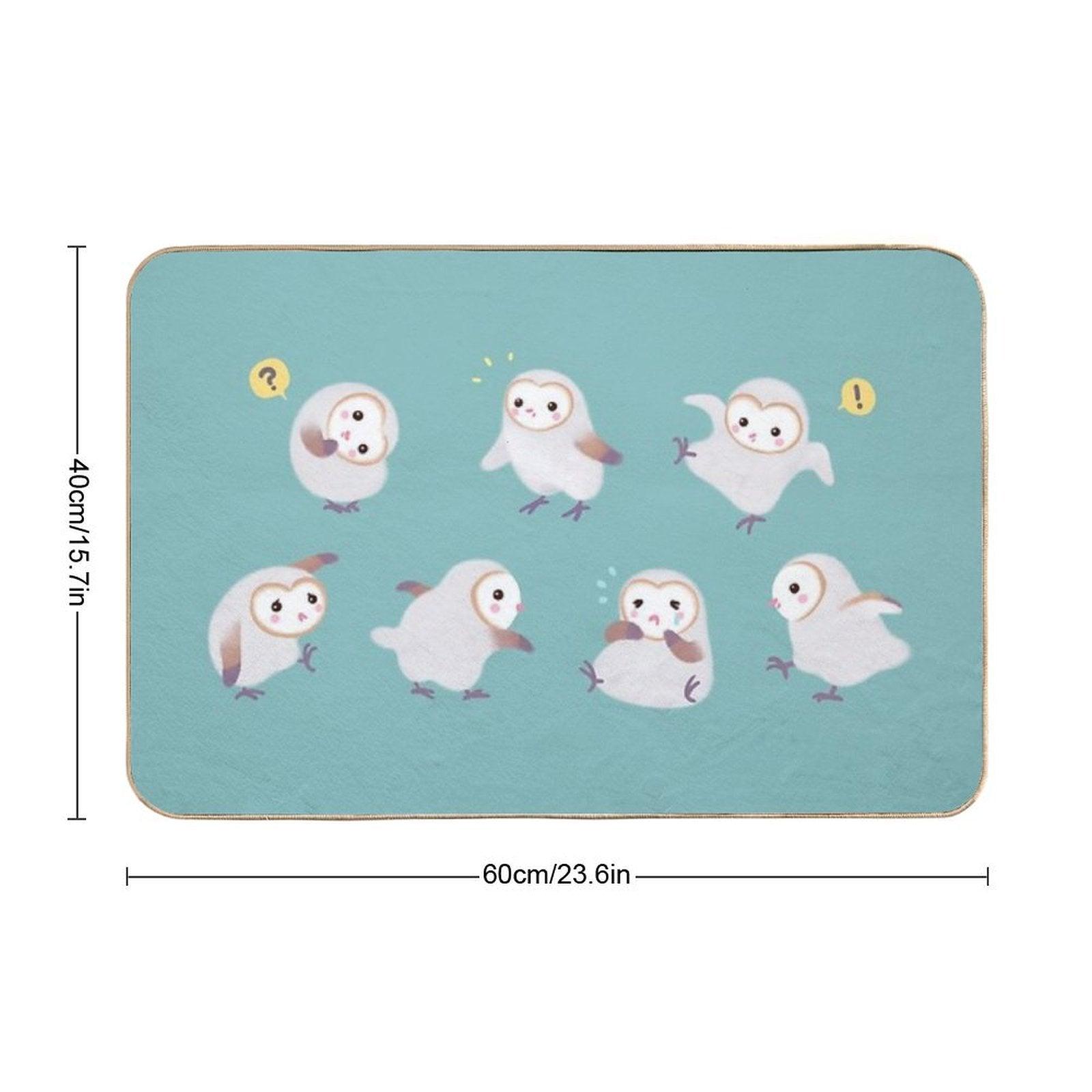 Baby Barn Owls Bath Mat