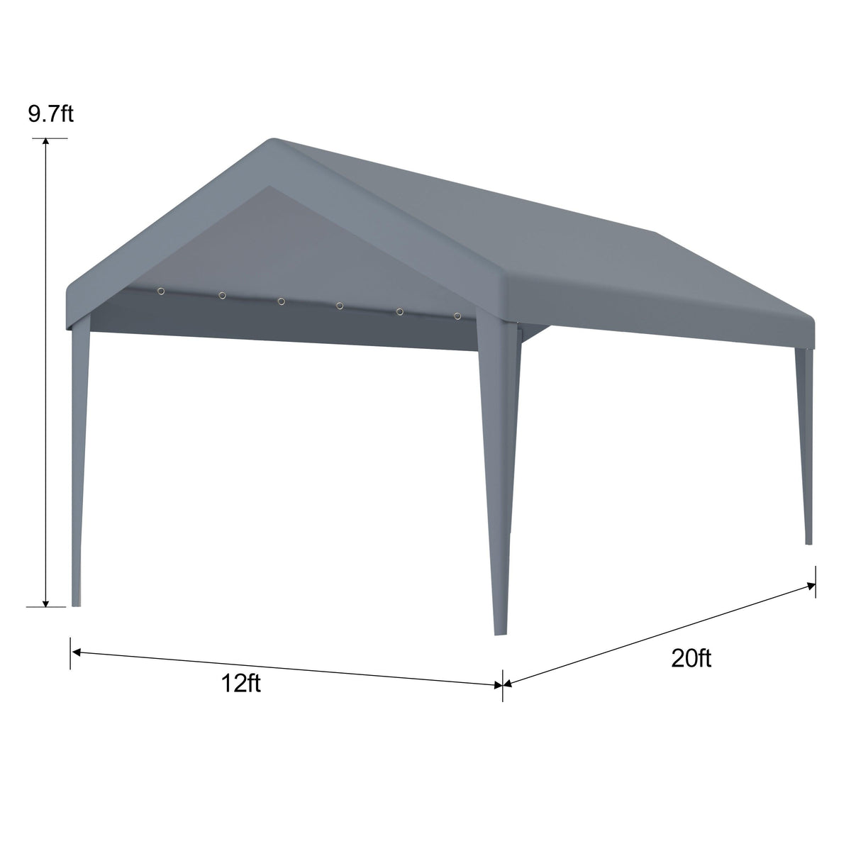 12x20ft Carport Replacement Canopy Cover