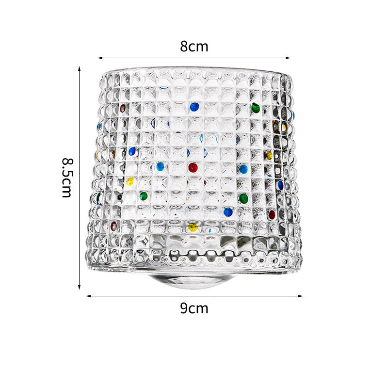 Hand drawn rotating glass cups multiple multi-purpose whiskey glasses rotating glass cups