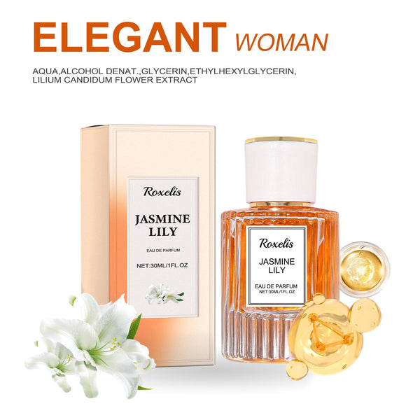 Lily Women Pheromone Perfume, Wrist Behind Ear Neck Natural Long-Lasting Light Fragrance Delicate Elegance Exudes Feminine Charm