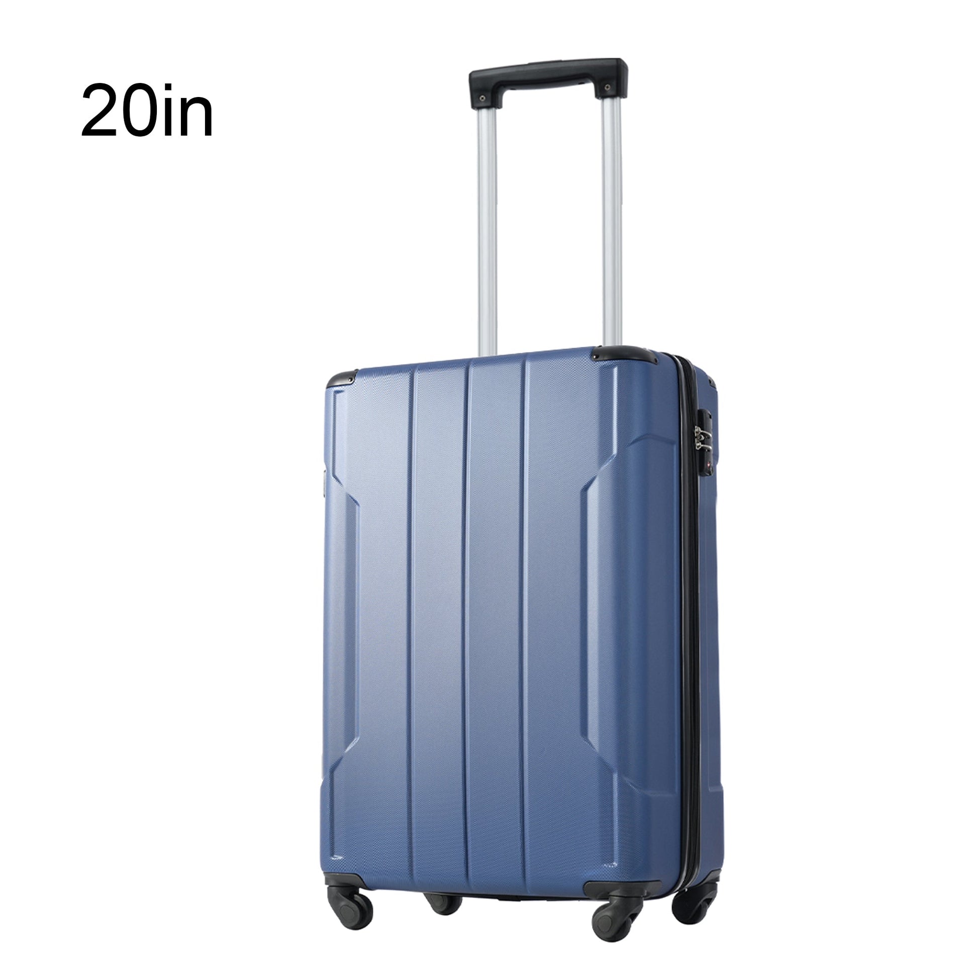 Hardshell Luggage Spinner Suitcase with TSA Lock Lightweight 20'' (Single Luggage) Blue + ABS + 20 Inch Carry On
