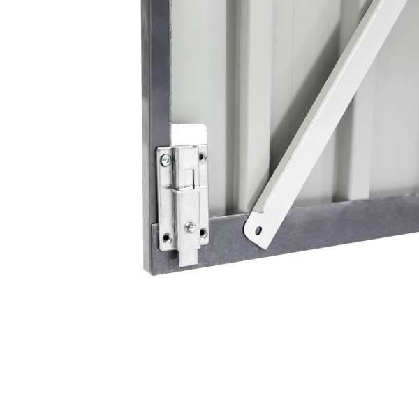 XWT014 Garden Metal Storage Shed Gray White 6x4x6ft outdoor storing tools Rainproof Hinge door version - Gifts for You 'n Me