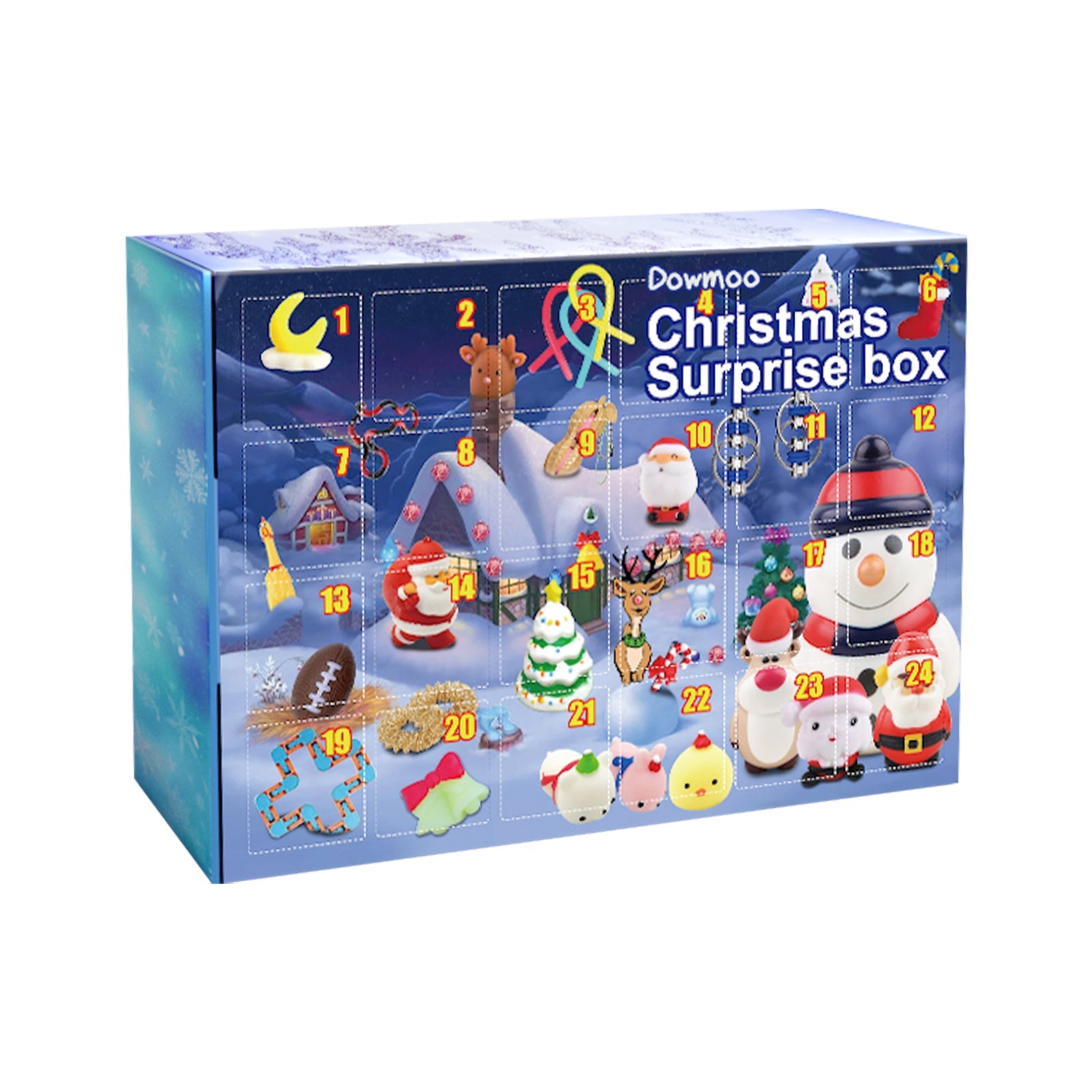 Christmas Surprise Blind Box, Christmas Relief Toys Celebration Atmosphere 24 Random Hidden Blind Box Gifts