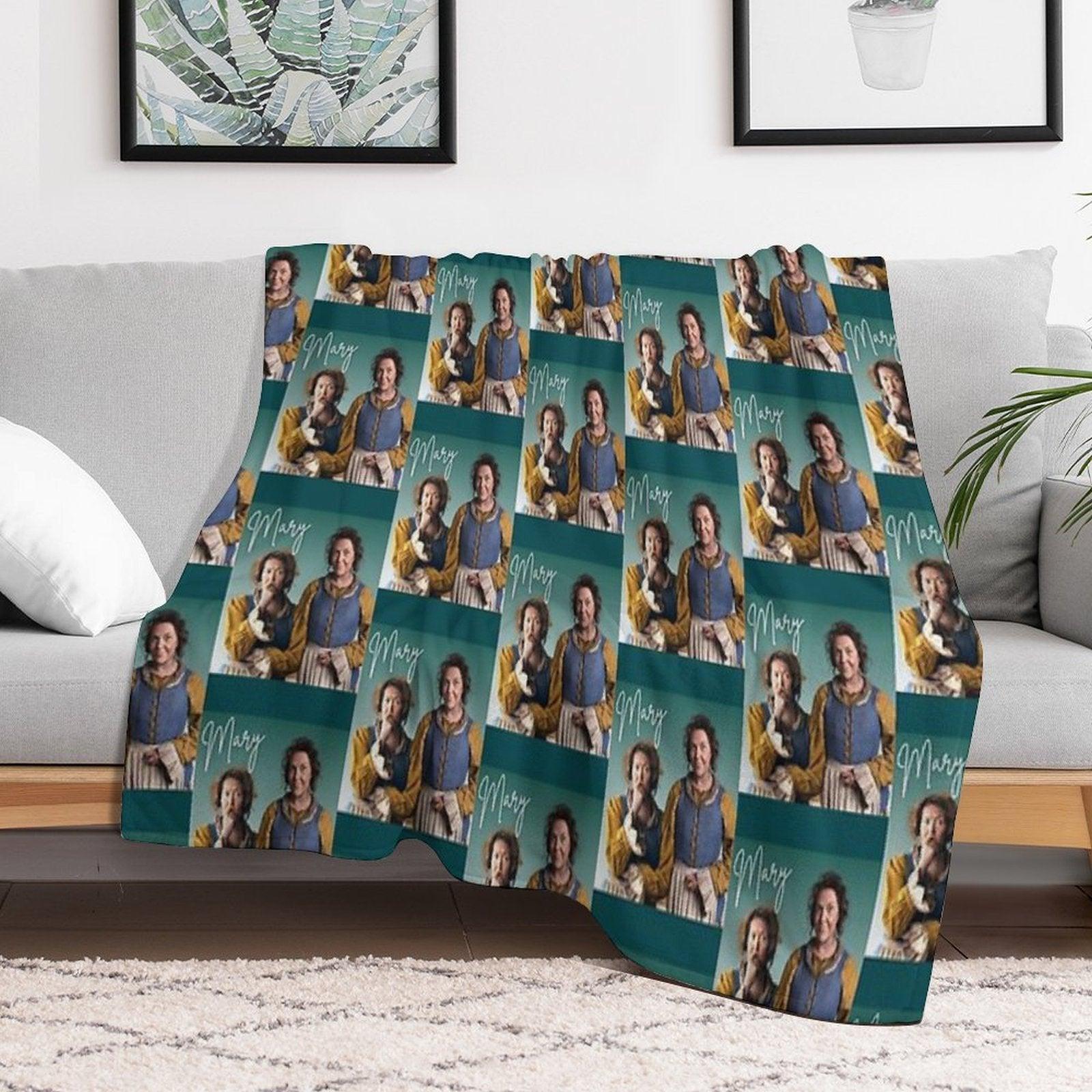 BBC Ghosts Mary Retro Tee Throw Blanket
