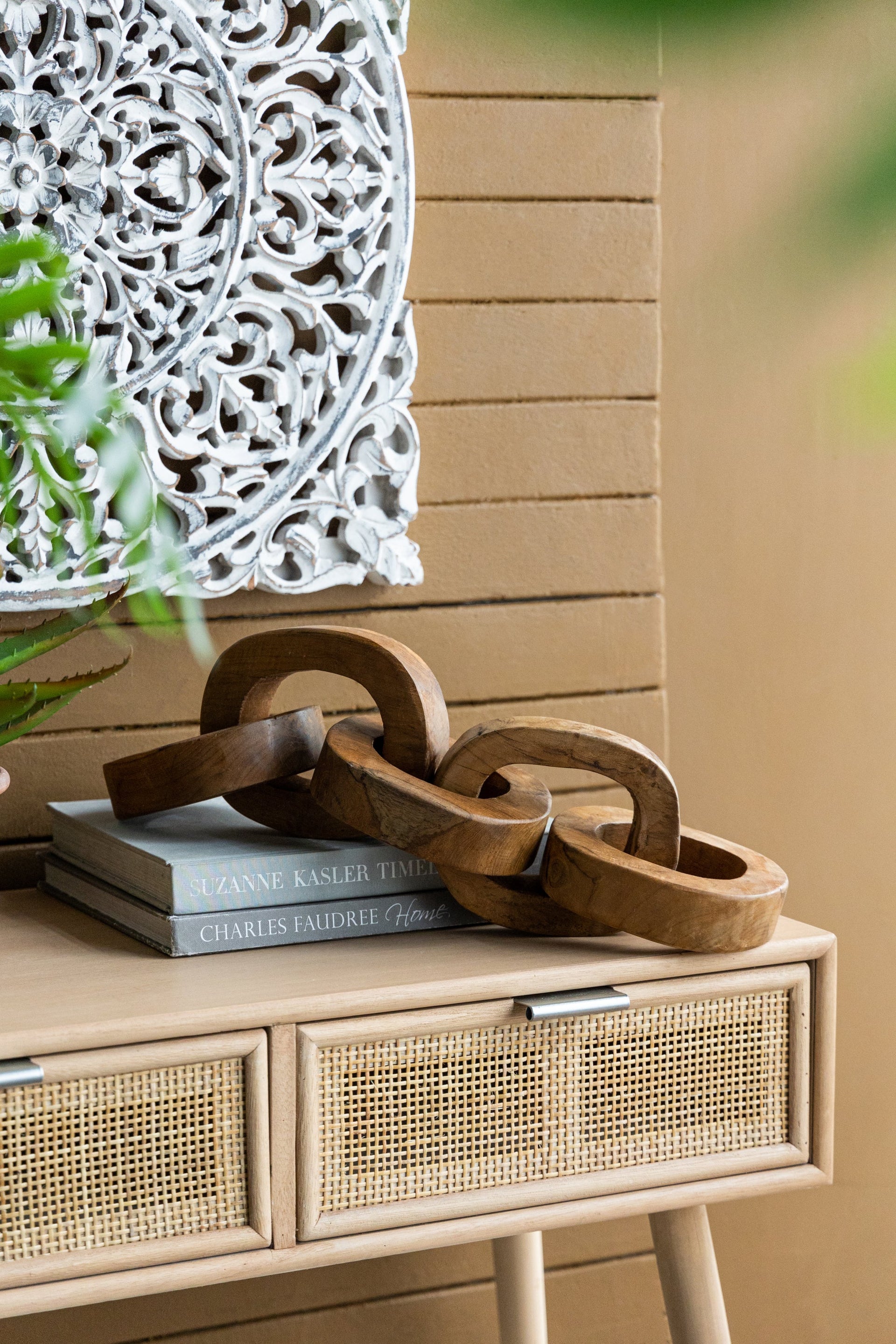 S/2 1.6x5.1x19.7' Decorative Teak Chain Decor