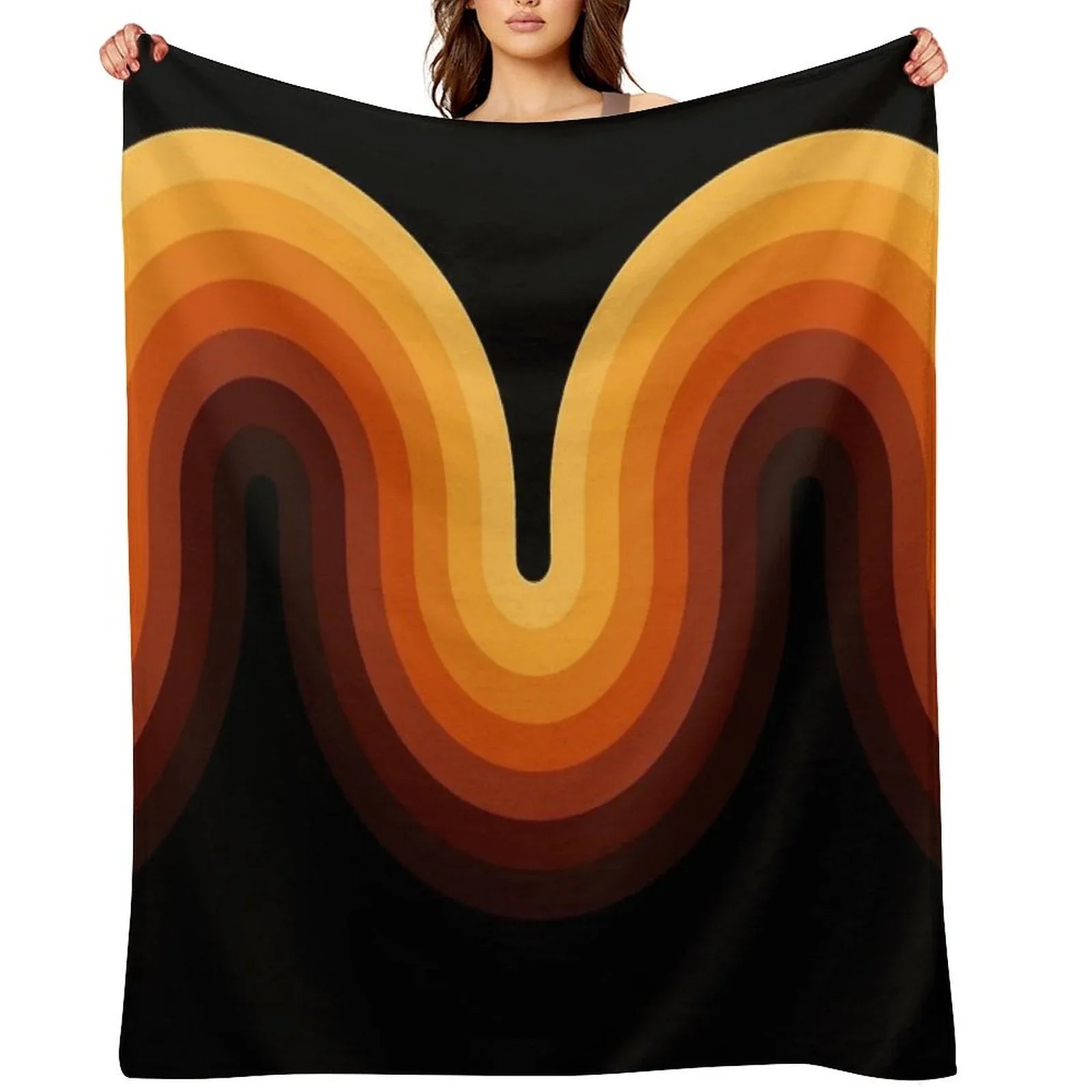 Retro Wave Throw Blanket