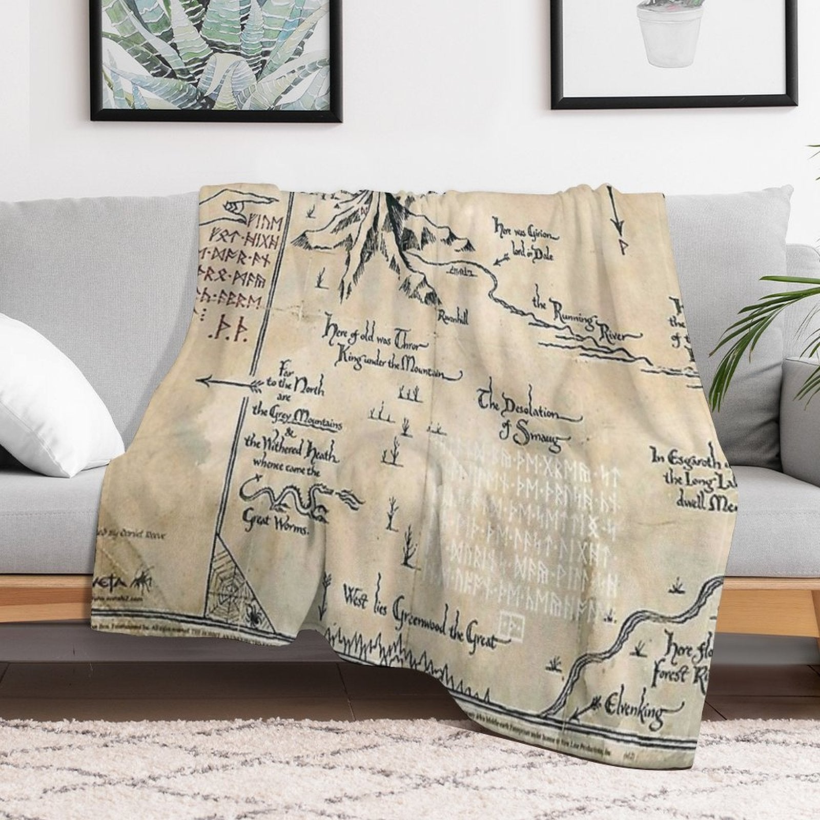 The Map of Live Multi-functional Throw Blanket