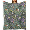 Guinea Pigs And Garden Herbs Pattern Throw Blanket
