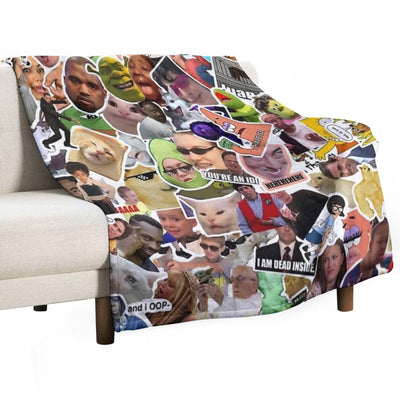 Random Meme Pack Shrink-resistant Throw Blanket