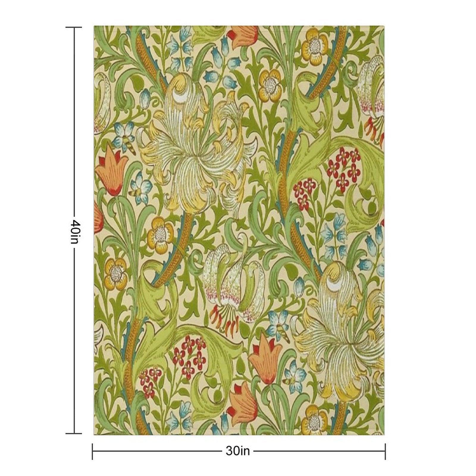 William Morris Golden Lily Throw Blanket
