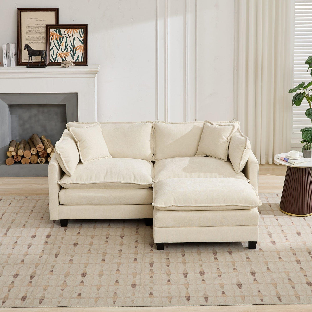 Cloud Sofa LoveSeat (Ottoman is not included) Modern Sectional Couch