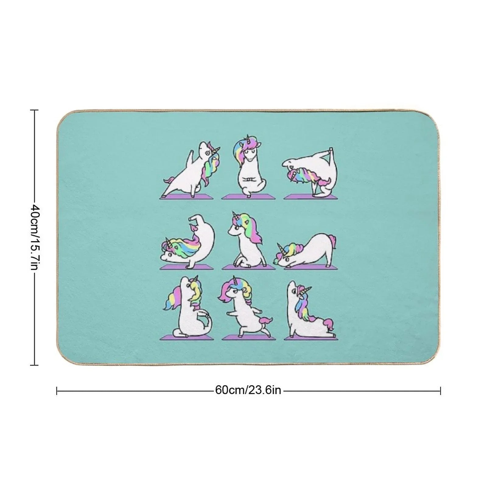 Unicorn Yoga Bath Mat