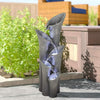 Resin Angled Pillar Outdoor Floor Fountain 39 in 14 lb