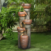 Resin Copper Bowl Cascading Column Fountain 39 Inch