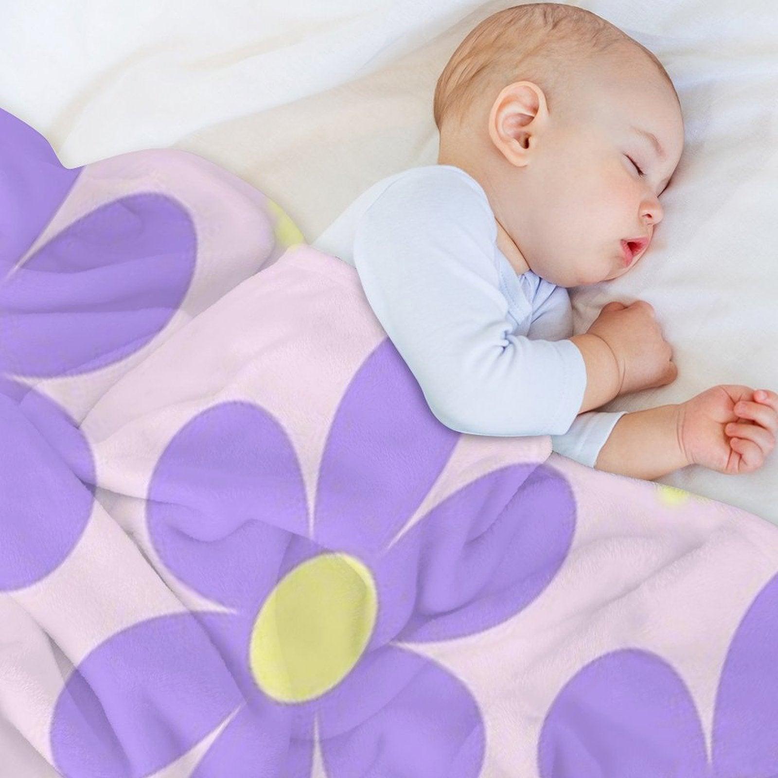 Spring Flowers (Lavender) Throw Blanket