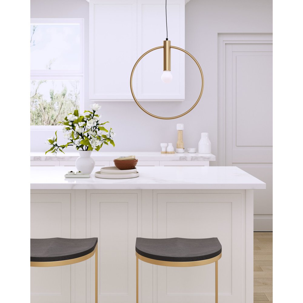 Gold Ring Metal Dimmable Chandelier