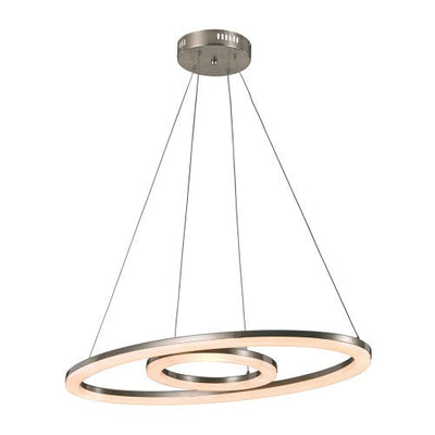 Trans Globe Lighting MDN-1406 Optic II 15.75 Indoor Satin Nickel Modern Pendant