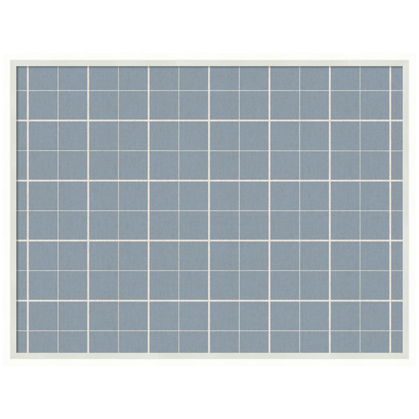 Framed Fabric Pinboard Light Blue Plaid Wall Organization
