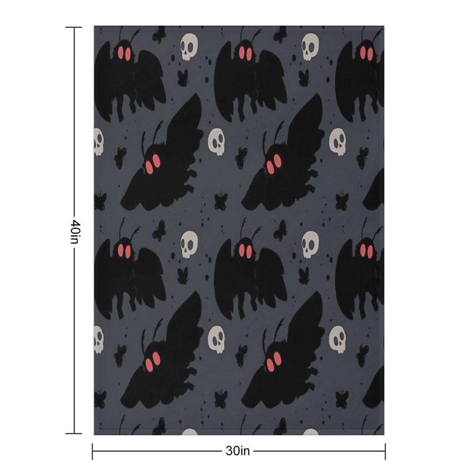 Mothman - Night Grey Throw Blanket