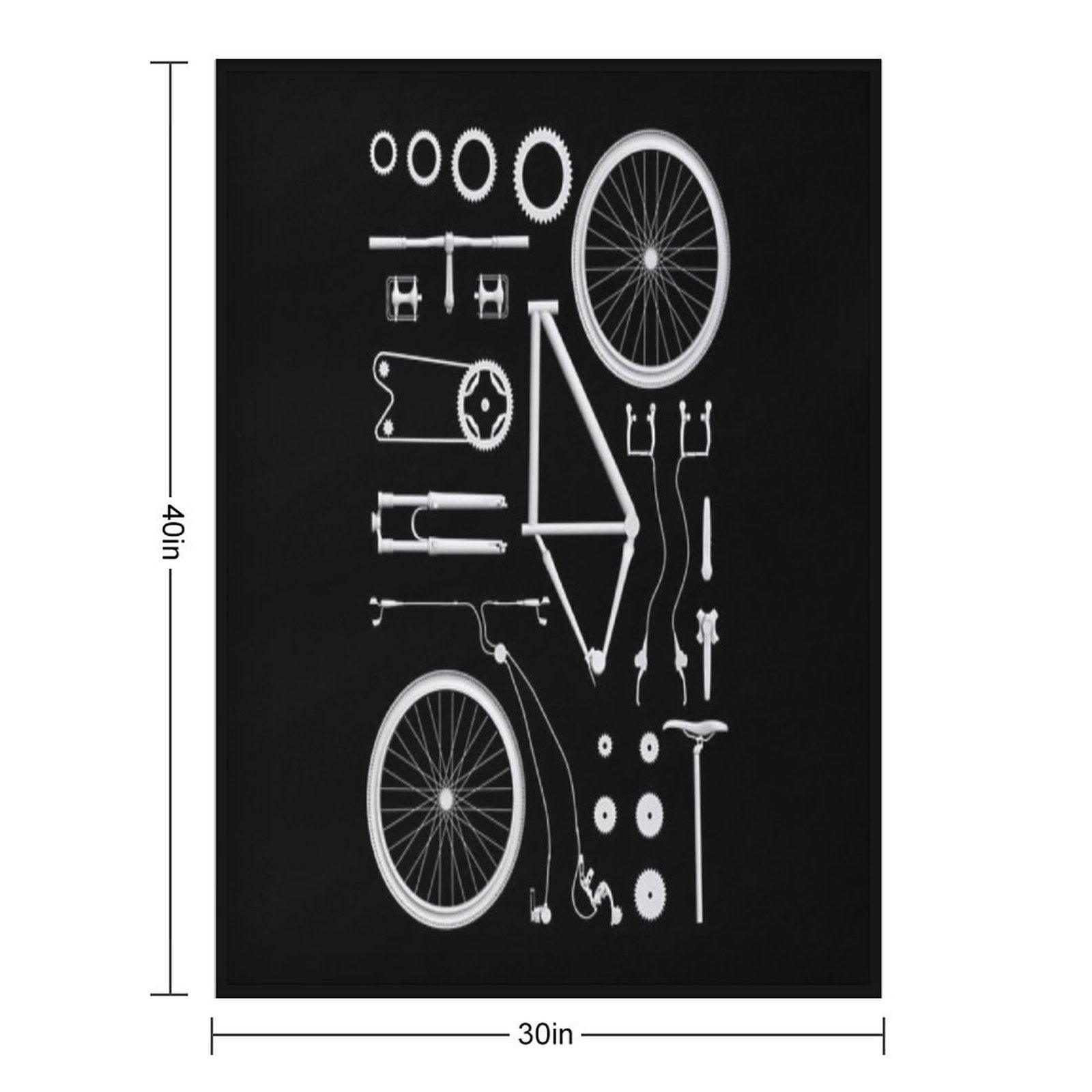 Bike Exploded Throw Blanket