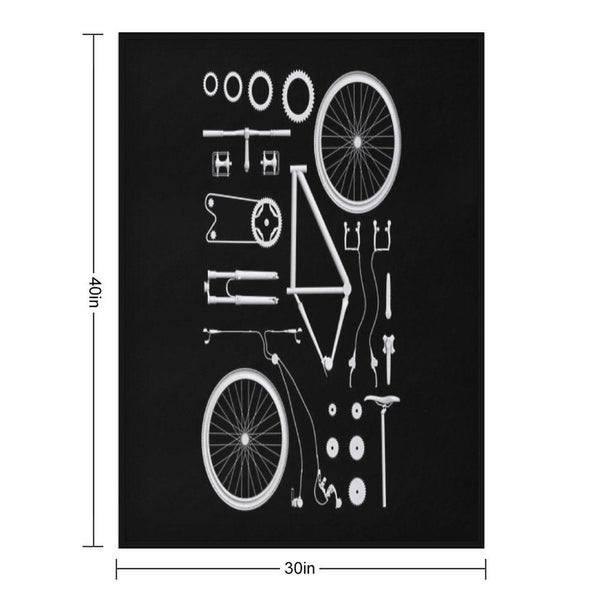 Bike Exploded Throw Blanket