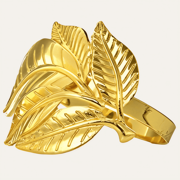 Gold Leaf Napkin Rings – Gilded Bloom